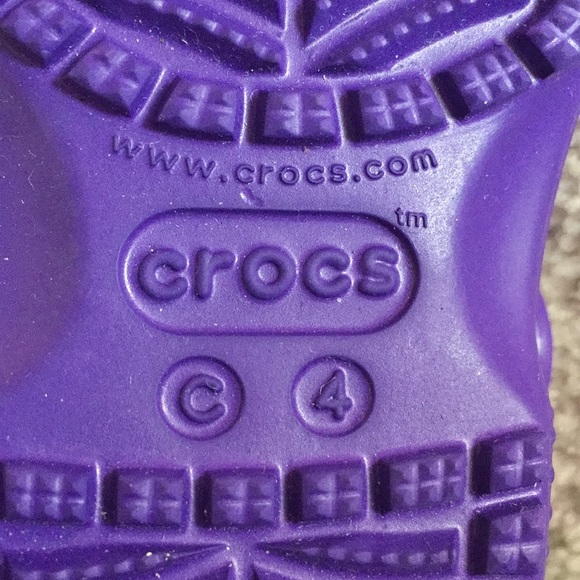 Crocs classic clog k ultraviolet rommy Sz C4 - Picture 4 of 4